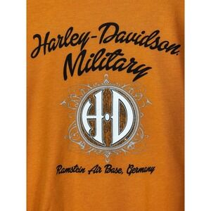 Harley Davidson Military Tee M Ramstein Germany Raglan Biker Y2K Grunge
